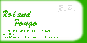 roland pongo business card